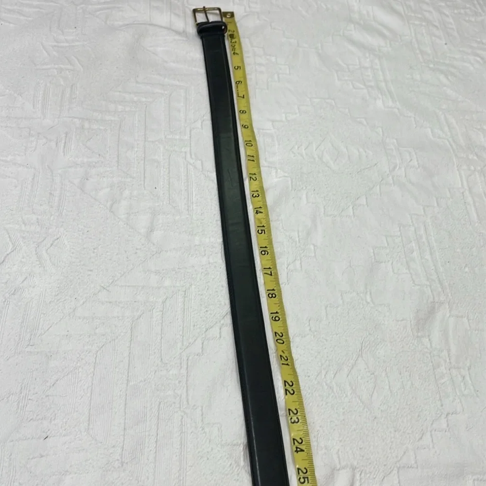 Mens Ralph Lauren Leather Dress Belt Black & Brown Brushed Gold Buckle Size 38